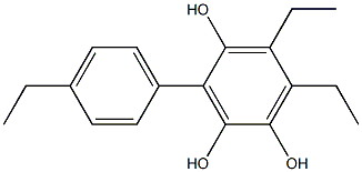 5,6-Diethyl-3-(4-ethylphenyl)benzene-1,2,4-triol Struktur