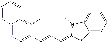 1-Methyl-2-[3-[3-methylbenzothiazol-2(3H)-ylidene]-1-propenyl]quinolinium Struktur