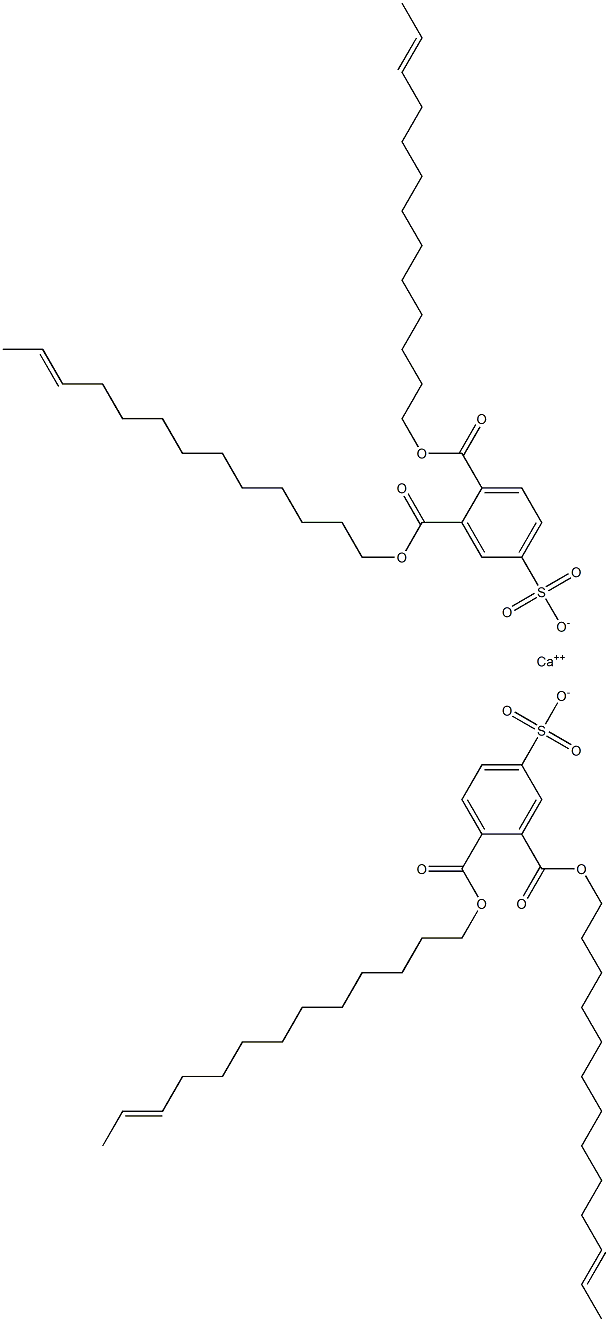 Bis[3,4-di(11-tridecenyloxycarbonyl)benzenesulfonic acid]calcium salt Struktur