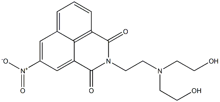 2-[2-[Bis(2-hydroxyethyl)amino]ethyl]-5-nitro-1H-benzo[de]isoquinoline-1,3(2H)-dione Struktur