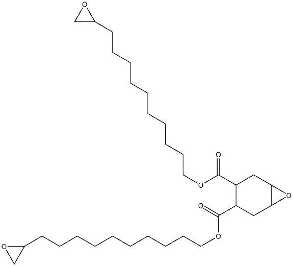 7-Oxabicyclo[4.1.0]heptane-3,4-dicarboxylic acid bis(11,12-epoxydodecan-1-yl) ester Struktur