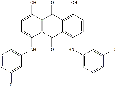 4,5-Bis(m-chloroanilino)-1,8-dihydroxyanthraquinone Struktur