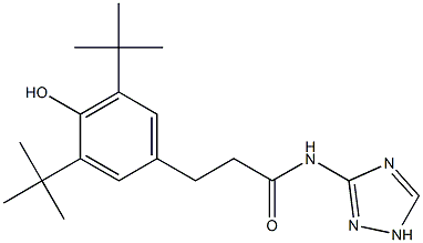 3-[N-[3-(3,5-Di-tert-butyl-4-hydroxyphenyl)propionyl]amino]-1H-1,2,4-triazole Struktur