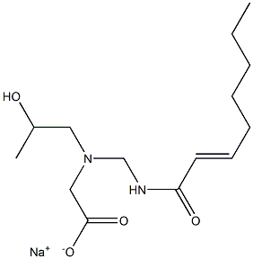 N-(2-Hydroxypropyl)-N-(2-octenoylaminomethyl)glycine sodium salt Struktur