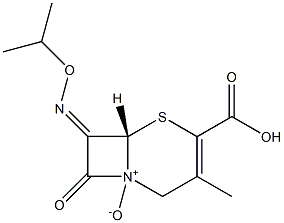 7-[(Z)-(Isopropyloxy)imino]-3-methyl-4-carboxycepham-3-ene 1-oxide Struktur