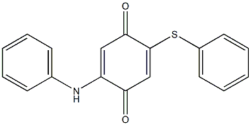 2-(Phenylthio)-5-[(phenyl)amino]-2,5-cyclohexadiene-1,4-dione Struktur