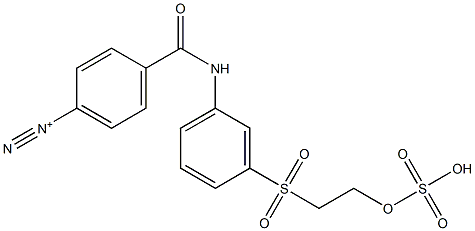 4-[[[3-[[2-(Sulfooxy)ethyl]sulfonyl]phenyl]amino]carbonyl]benzenediazonium Struktur