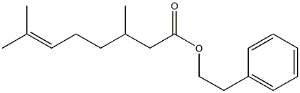 3,7-Dimethyl-6-octenoic acid [2-phenylethyl] ester Struktur