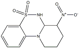 6,6a,7,8,9,10-Hexahydro-7-nitropyrido[2,1-c][1,2,4]benzothiadiazine 5,5-dioxide Struktur