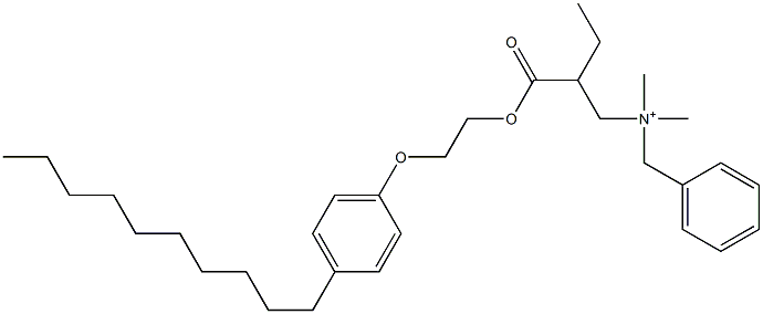 N,N-Dimethyl-N-benzyl-N-[2-[[2-(4-decylphenyloxy)ethyl]oxycarbonyl]butyl]aminium Struktur