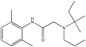 N-(2,6-Dimethylphenyl)-2-[propyl(2-methylbutan-2-yl)amino]acetamide Struktur