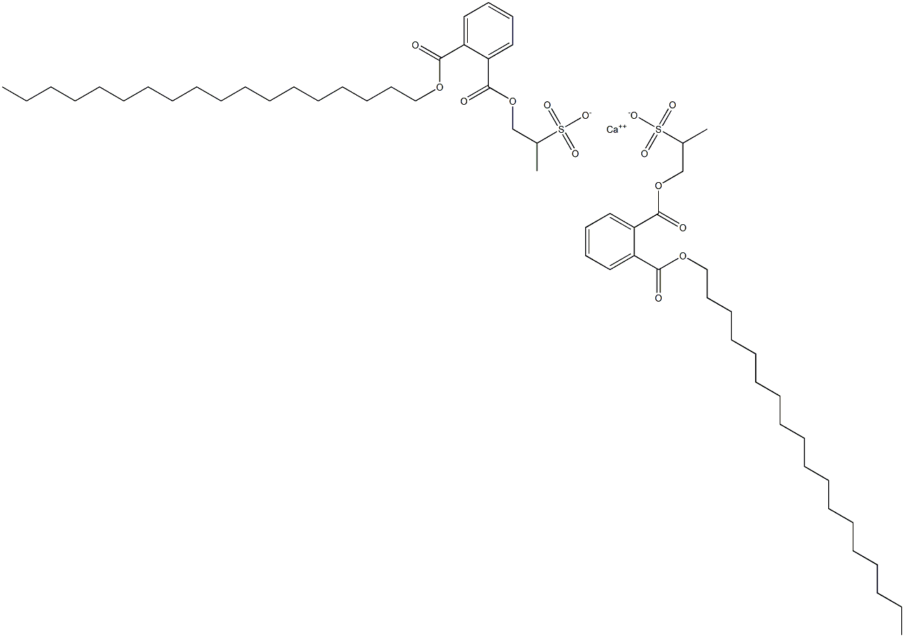 Bis[1-[(2-octadecyloxycarbonylphenyl)carbonyloxy]propane-2-sulfonic acid]calcium salt Struktur