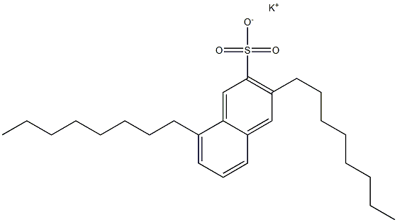 3,8-Dioctyl-2-naphthalenesulfonic acid potassium salt Struktur