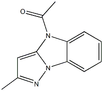 4-Acetyl-2-methyl-4H-pyrazolo[1,5-a]benzimidazole Struktur