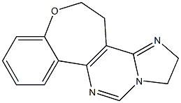 1,2,4,5-Tetrahydro[1]benzoxepino[4,5-e]imidazo[1,2-c]pyrimidine Struktur