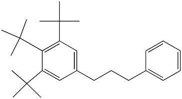 1-(3,4,5-Tri-tert-butylphenyl)-3-phenylpropane Struktur