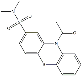 10-Acetyl-N,N-dimethyl-10H-phenothiazine-2-sulfonamide Struktur