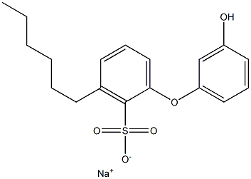 3'-Hydroxy-3-hexyl[oxybisbenzene]-2-sulfonic acid sodium salt Struktur