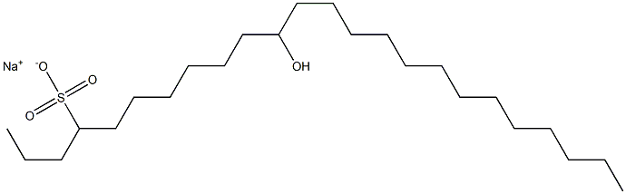 11-Hydroxytetracosane-4-sulfonic acid sodium salt Struktur