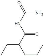 (2-Ethylidenevaleryl)urea Struktur