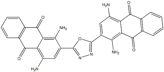 2,5-Bis(1,4-diaminoanthraquinon-2-yl)-1,3,4-oxadiazole Struktur