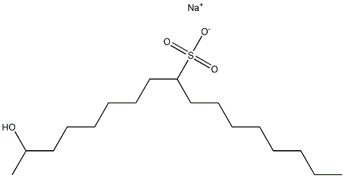 2-Hydroxyheptadecane-9-sulfonic acid sodium salt Struktur