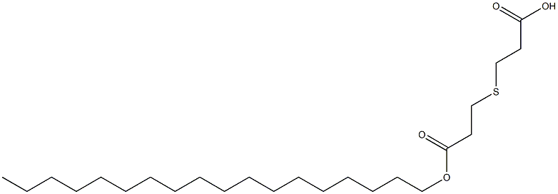 3,3'-Thiodipropionic acid hydrogen 1-octadecyl ester Struktur