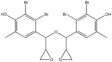 2,3-Dibromo-5-methyl-4-hydroxyphenylglycidyl ether Struktur