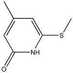 4-Methyl-6-(methylthio)-2(1H)-pyridone Struktur