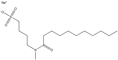 4-(N-Undecanoyl-N-methylamino)-1-butanesulfonic acid sodium salt Struktur