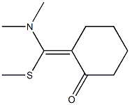 (2Z)-2-[(Methylthio)(dimethylamino)methylene]cyclohexan-1-one Struktur