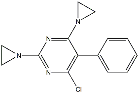 2,4-Bis(1-aziridinyl)-6-chloro-5-phenylpyrimidine Struktur