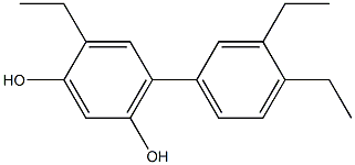 4-Ethyl-6-(3,4-diethylphenyl)benzene-1,3-diol Struktur