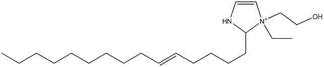 1-Ethyl-1-(2-hydroxyethyl)-2-(5-pentadecenyl)-4-imidazoline-1-ium Struktur