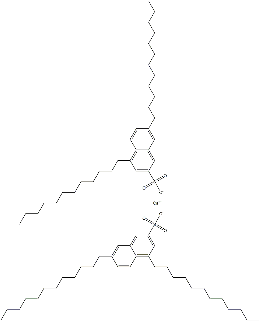 Bis(4,7-didodecyl-2-naphthalenesulfonic acid)calcium salt Struktur