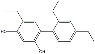 4-Ethyl-6-(2,4-diethylphenyl)benzene-1,3-diol Struktur