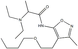 N-[4-(2-Butoxyethyl)-3-methylisoxazol-5-yl]-2-(diethylamino)propionamide Struktur