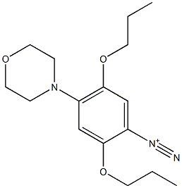 4-Morpholino-2,5-dipropoxybenzenediazonium Struktur