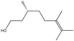 [R,(+)]-3,6,7-Trimethyl-6-octene-1-ol Struktur