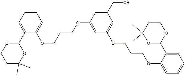 3,5-Bis[[3-[2-(4,4-dimethyl-1,3-dioxan-2-yl)phenoxy]propyl]oxy]benzyl alcohol Struktur