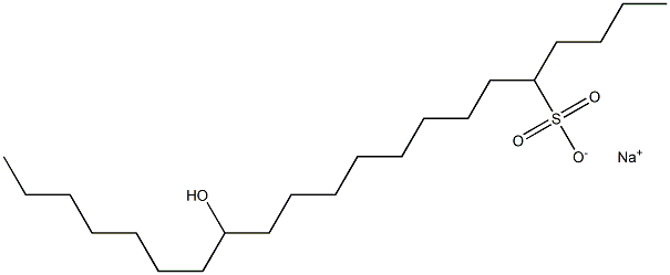 14-Hydroxyhenicosane-5-sulfonic acid sodium salt Struktur