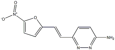 2-(6-Amino-3-pyridazinyl)-1-(5-nitro-2-furyl)ethylene Struktur