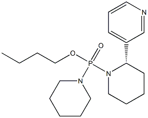 3-[(2S)-1-[Butoxy(piperidino)phosphinyl]piperidin-2-yl]pyridine Struktur