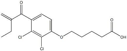 5-[2,3-Dichloro-4-(2-methylene-1-oxobutyl)phenoxy]pentanoic acid Struktur