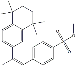 4-[[(Z)-2-[(5,6,7,8-Tetrahydro-5,5,8,8-tetramethylnaphthalen)-2-yl]-2-methylethen]-1-yl]benzenesulfonic acid methyl ester Struktur