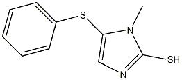 1-Methyl-5-(phenylthio)-1H-imidazole-2-thiol Struktur