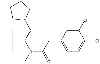 3,4-Dichloro-N-methyl-N-[(R)-1-tert-butyl-2-(1-pyrrolidinyl)ethyl]benzeneacetamide Struktur