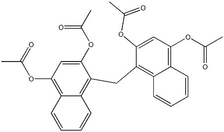 4,4'-Methylenebis(1,3-naphthalenediol)tetraacetate Struktur