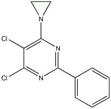 6-(1-Aziridinyl)-4,5-dichloro-2-phenylpyrimidine Struktur