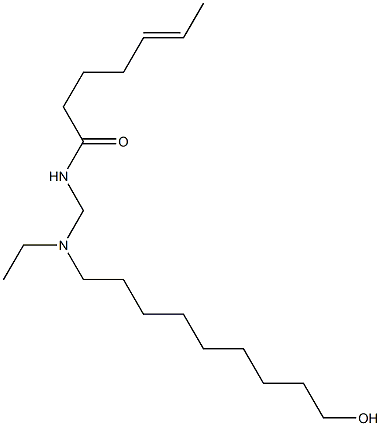 N-[[N-Ethyl-N-(9-hydroxynonyl)amino]methyl]-5-heptenamide Struktur